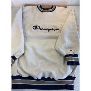 Vintage 90s Champion Reverse Weave Ringer Crewneck Sweatshirt Adult Size XL
